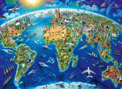Ravensburger Puzzle 127221 Velká mapa světa 200 XXL dílků