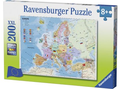 Ravensburger Puzzle Mapa Evropy 200 XXL dílků