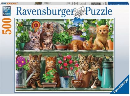 Ravensburger puzzle 148240 Kočky na knihovně 500 dílků