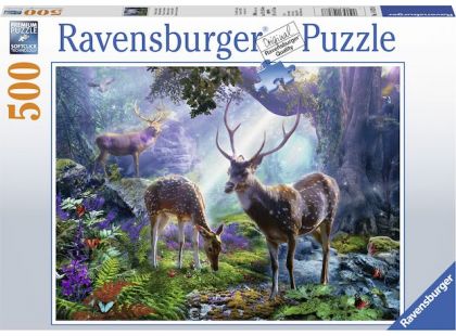 Ravensburger puzzle 148288 Jeleni v lese 500 dílků