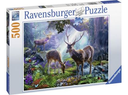 Ravensburger puzzle 148288 Jeleni v lese 500 dílků