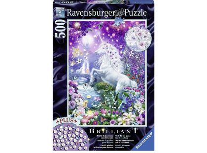 Ravensburger Puzzle 149513 Jednorožec ve třpytivém lese 500 dílků