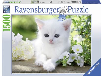 Ravensburger Puzzle Bílé kotě 1500 dílků