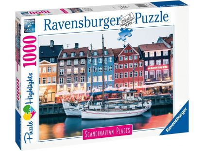 Ravensburger Puzzle Skandinávie Dánsko Kodaň 1000 dílků