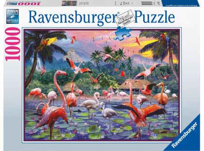 Ravensburger Puzzle Růžoví plameňáci 1000 dílků