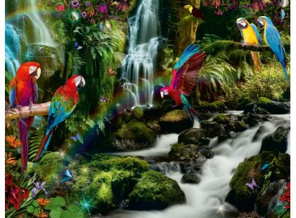 Ravensburger Puzzle Barevní papoušci v džungli 2000 dílků