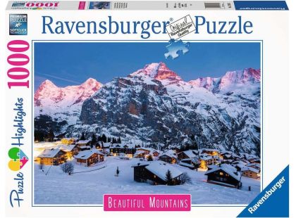 Ravensburger puzzle 173167 Dechberoucí hory: Bernská vysočina, Murren ve Švýcarsku 1000 dílků