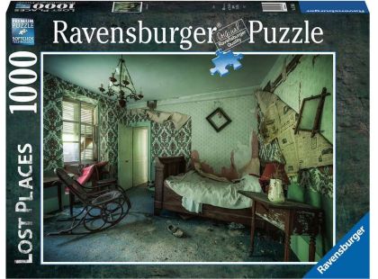 Ravensburger puzzle 173600 Ztracená místa: Zelená ložnice 1000 dílků