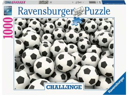 Ravensburger puzzle 173632 Challenge Puzzle: Fotbalové míče 1000 dílků