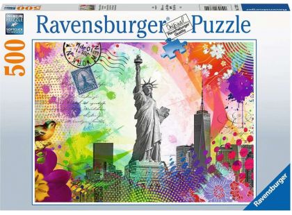 Ravensburger puzzle 173792 Pohlednice z New Yorku 500 dílků