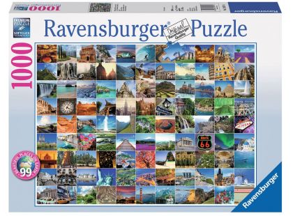 Ravensburger Puzzle 193714 99 nejkrásnějších míst světa 1000 dílků