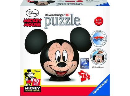 Ravensburger Puzzle 3D 117611 Disney Mickey Mouse puzzleball 72 dílků
