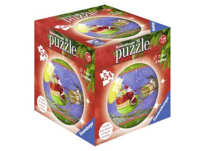 Ravensburger Puzzle 3D Merry Chrismas puzzleball 54 dílků Santa na saních