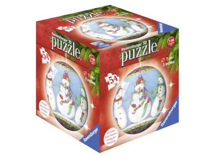Ravensburger Puzzle 3D Merry Chrismas puzzleball 54 dílků Sněhuláci