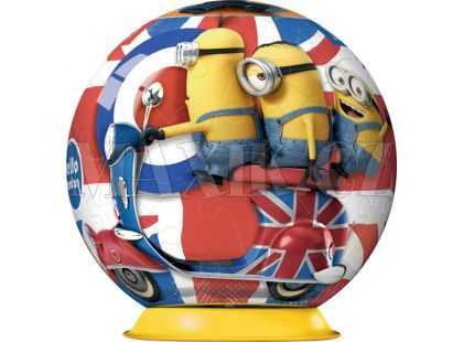 Ravensburger Puzzle 3D Mimoňové Movie Puzzleball 54 dílků - Mimoni a motorka