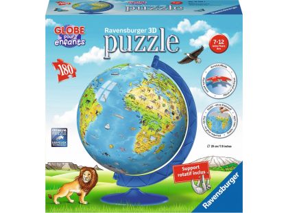 Ravensburger Puzzle 3D Zeměkoule se zvířaty puzzleball 180 dílků