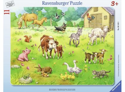 Ravensburger Puzzle 61433 Moje oblíbená zvířata 11 dílků