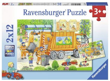 Ravensburger Puzzle 76178 Popeláři a ulice 2x12 dílků