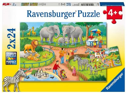 Ravensburger Puzzle 78134 Den v zoo 2x24 dílků