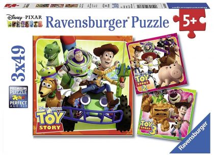 Ravensburger Puzzle 80380 Toy Story historie hraček 3x49 dílků