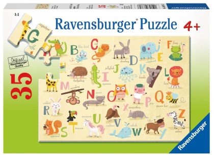 Ravensburger Puzzle 87617 A Z zvířata 35 dílků