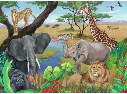 Ravensburger Puzzle 96008 Safari zvířata 60 dílků