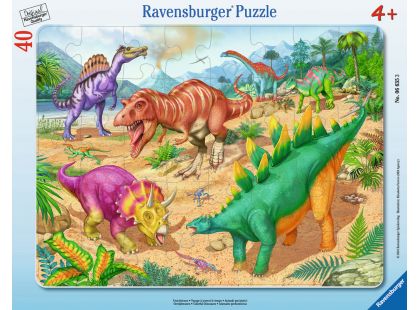 Ravensburger puzzle Barevní dinosauři 40 dílků