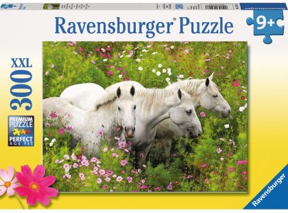 Ravensburger Puzzle Bílí koně 300 dílků