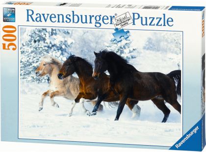 Ravensburger puzzle Cval ve sněhu 500 dílků