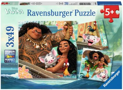 Ravensburger Puzzle Disney Vaiana 3x49 dílků