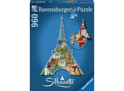 Ravensburger puzzle Eiffelova věž silueta 960 dílků