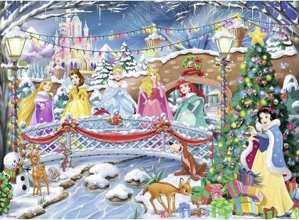 Ravensburger Puzzle Glitter 107940 Disney Princezny: Vánoce 100 dílků