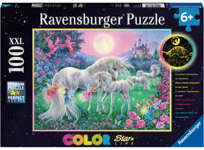 Ravensburger puzzle Jednorožec 100 dílků svítící