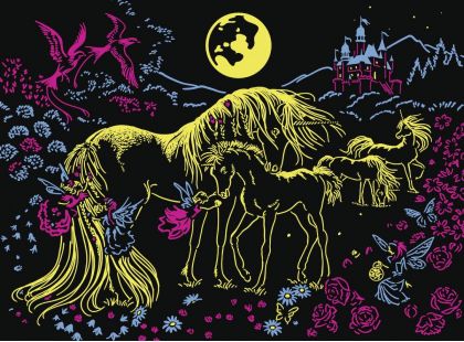 Ravensburger puzzle Jednorožec 100 dílků svítící