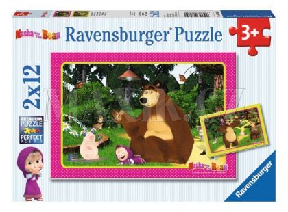 Ravensburger Puzzle Máša a medvěd 2 x 12 dílků