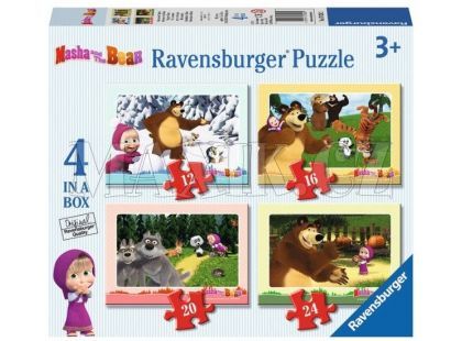 Ravensburger Puzzle Máša a medvěd 4v1