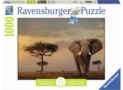 Ravensburger Puzzle Nature Sloni v národním parku Massai Mara 1000 dílků