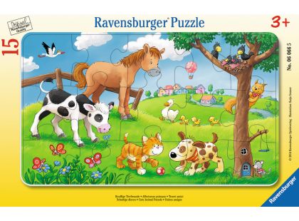 Ravensburger puzzle Plyšoví zvířecí kamarádi 15 dílků