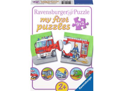 Ravensburger Puzzle Pohotovostní vozidla 9x2 dílků
