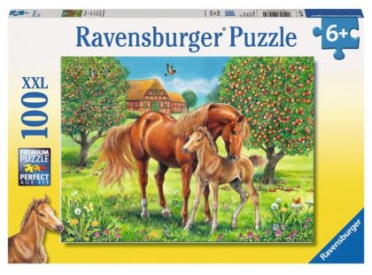 Ravensburger Puzzle Premium Koně na pastvě 100 XXL dílků