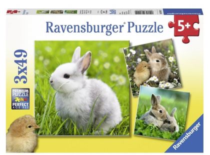Ravensburger Puzzle Premium 80410 Malý králíčci 3x49 dílků