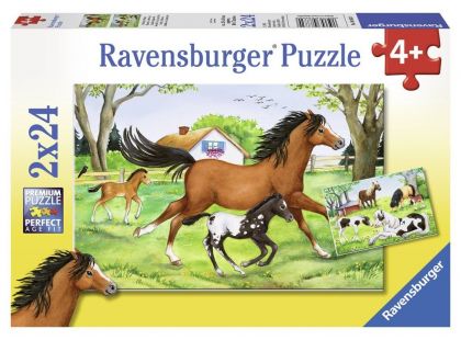 Ravensburger Puzzle Svět koní 2x24 dílků