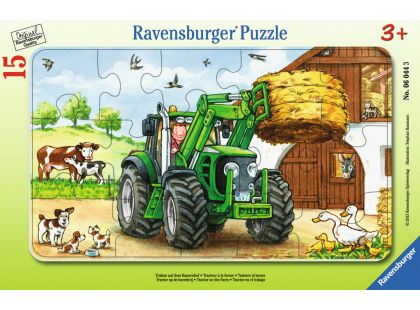 Ravensburger Puzzle Traktor na statku 15 dílků