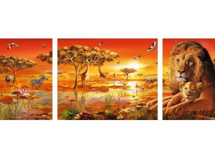 Ravensburger Puzzle Triptychon 198368 Africké veličenstvo 1000 dílků