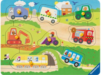Ravensburger Puzzle Wooden 036844 Oblíbená vozidla 8 dílků