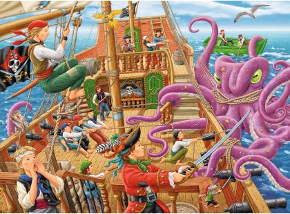 Ravensburger Puzzle XXL Dobrodružství na pirátské lodi 100 dílků