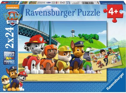 Ravensburger Puzzle Tlapková patrola Stateční psi 2 x 24 dílků