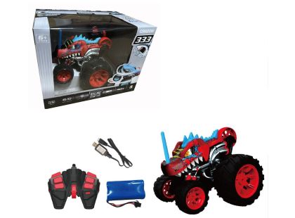 RC 5-kolové kaskadérské auto červené 1 : 16 - Poškozený obal