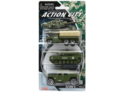 Realtoy Vojenská technika 3ks Zelený náklaďák