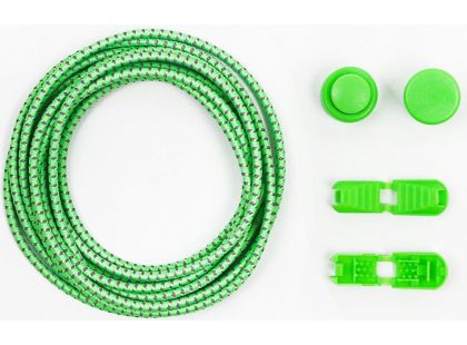 Reflexní elastické tkaničky zelené